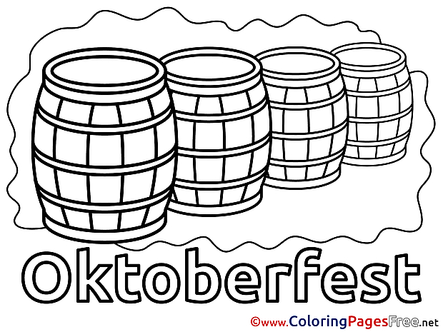 Beer Barrels printable Coloring Pages for free