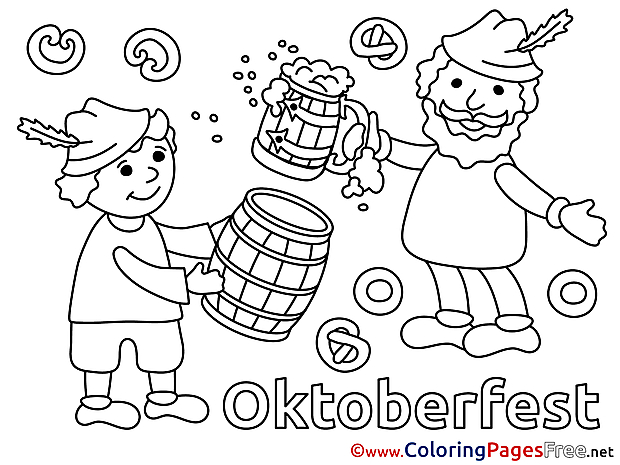 Beer Oktoberfest printable Coloring Pages for free