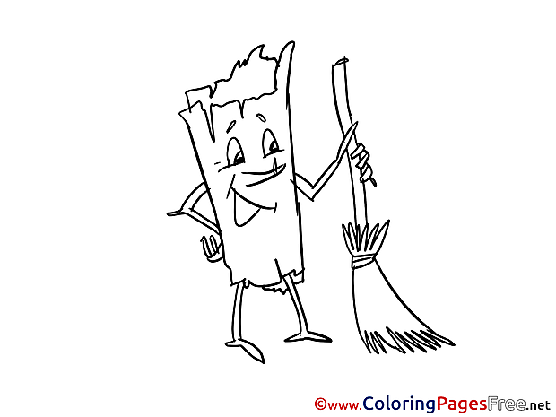 Broom printable Coloring Pages for free