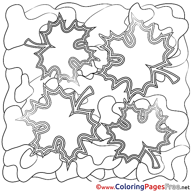 Decoration download Colouring Sheet free