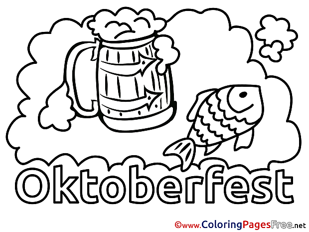 Feast Oktoberfest Children download Colouring Page