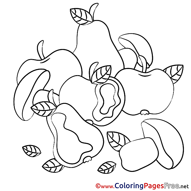 Fruits Children Coloring Pages free