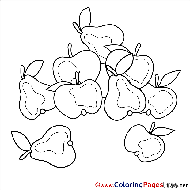 Fruits free printable Coloring Sheets