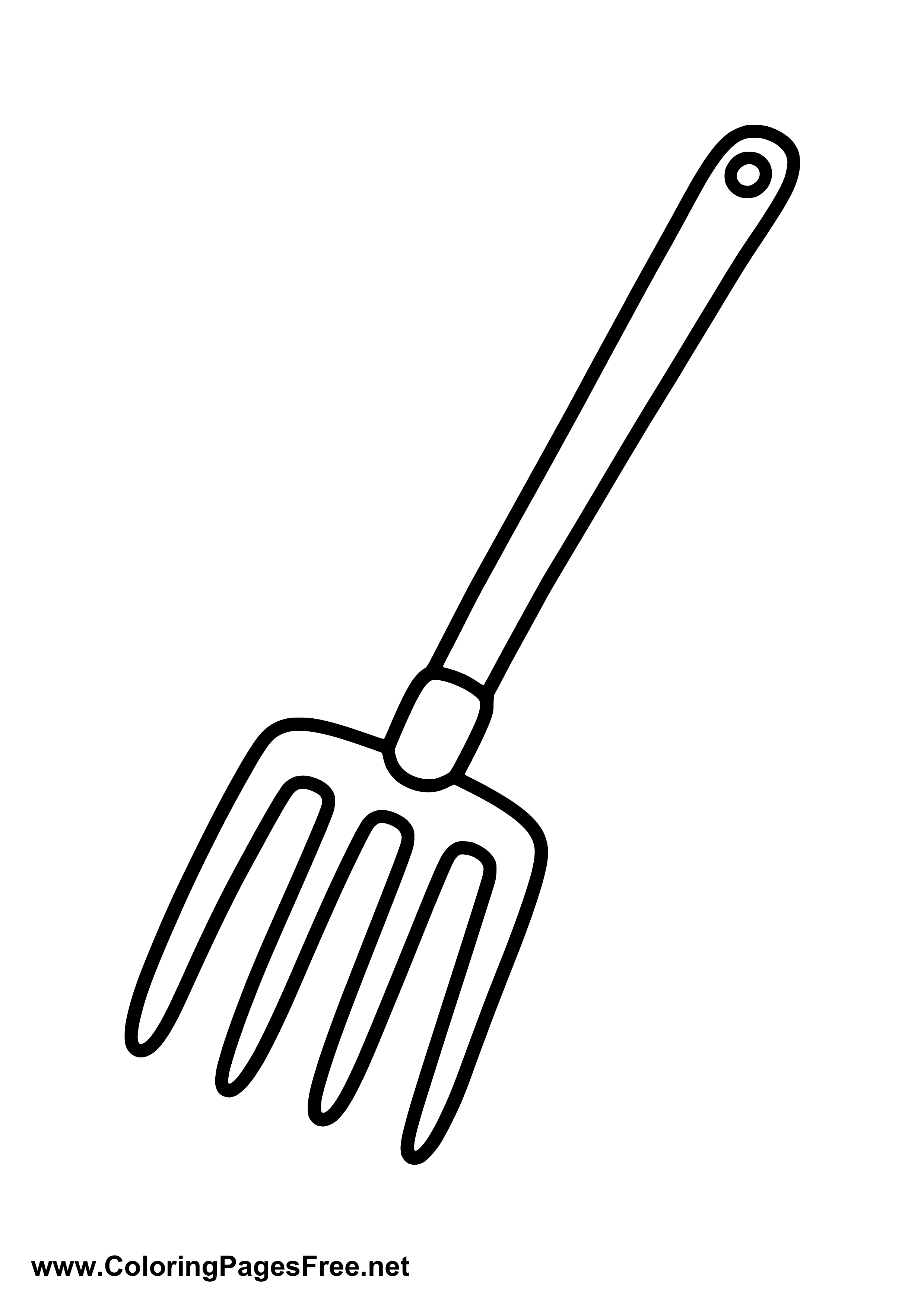 Garden Fork Coloring Page
