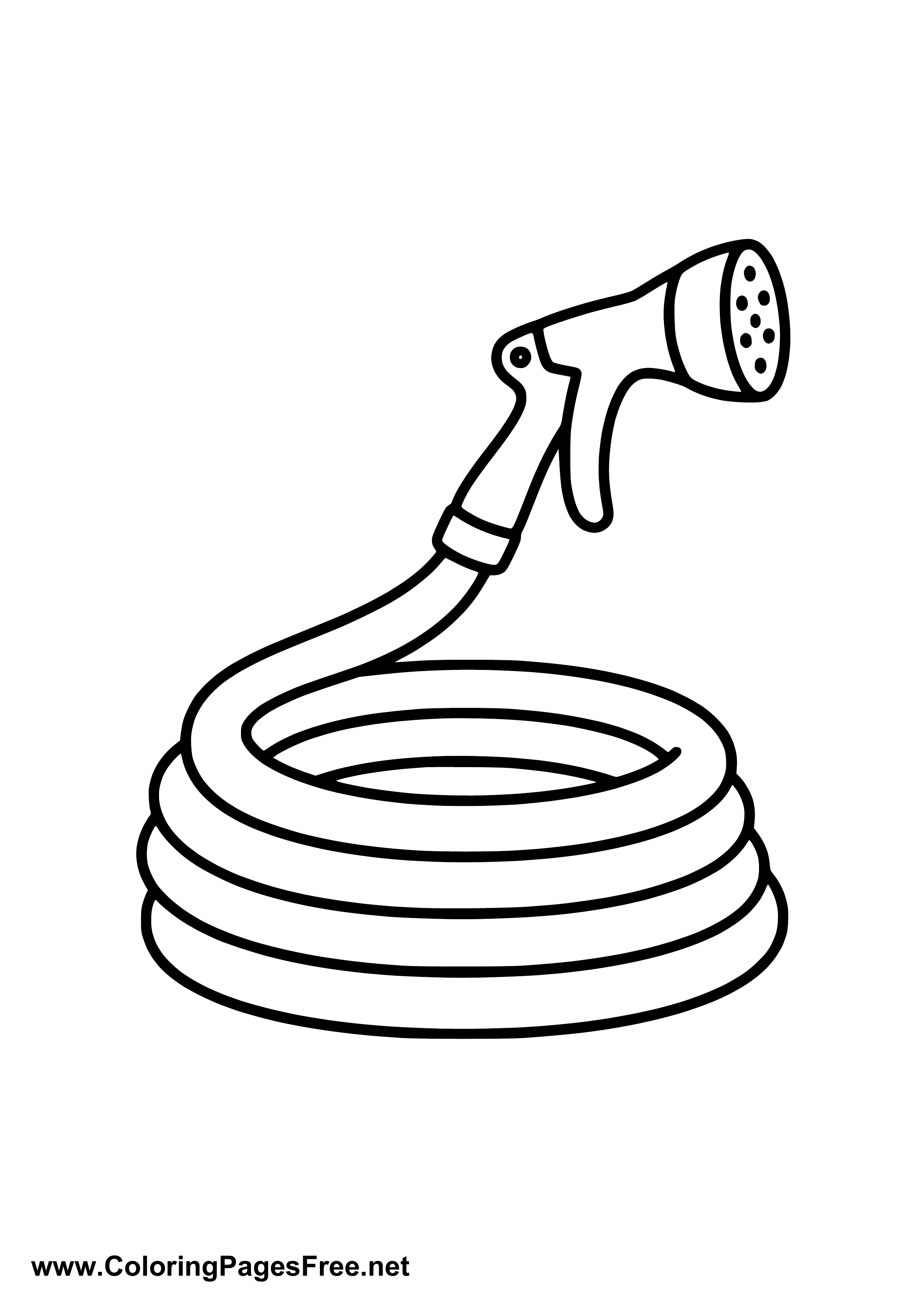 Garden Hose Coloring Page for Kids