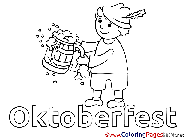 Human Oktoberfest printable Coloring Sheets