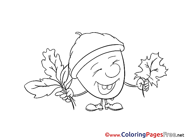 Image Acorn download printable Coloring Pages