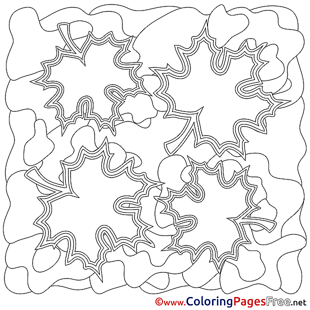 Maple Leaves download printable Coloring Pages