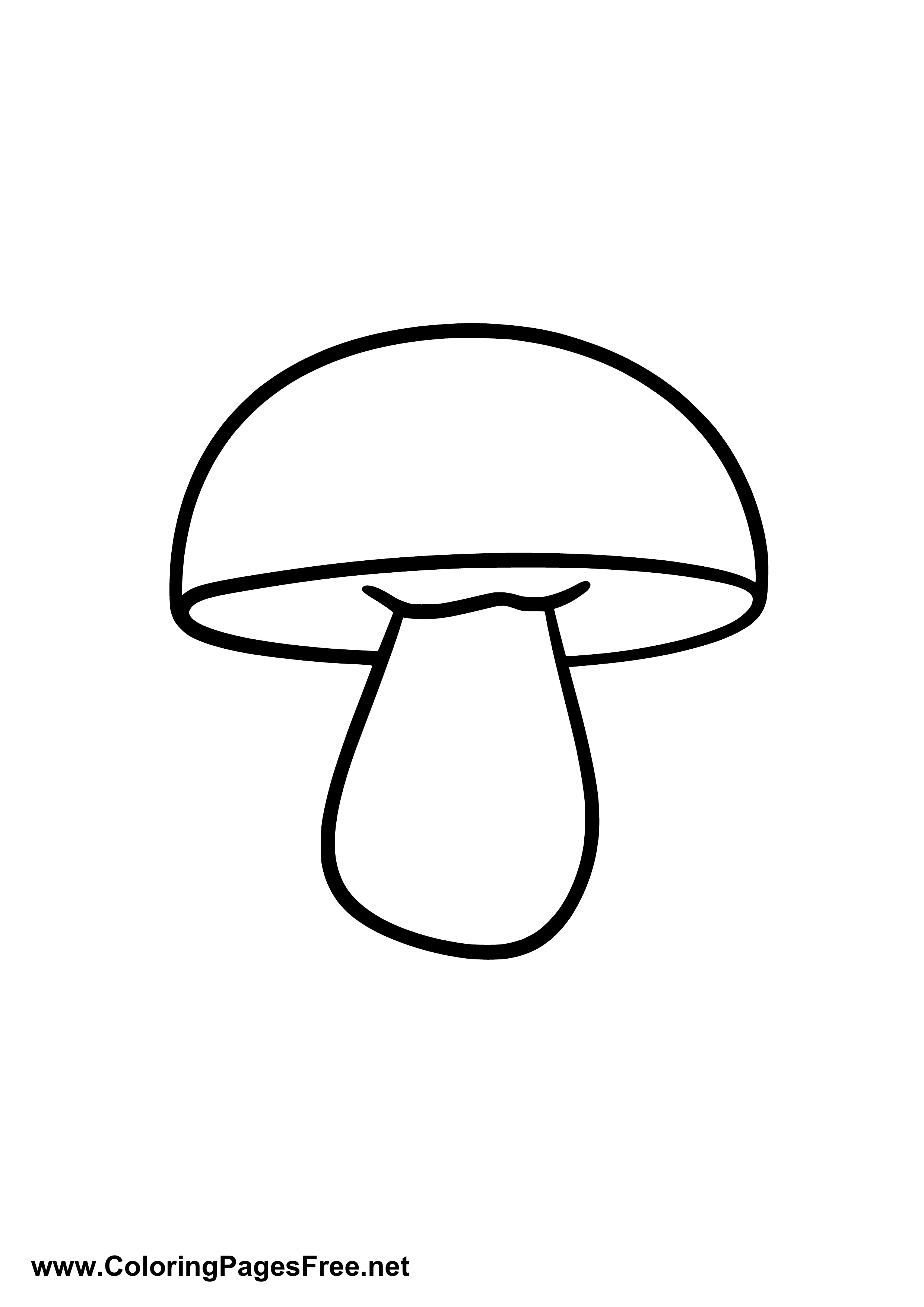 Mushroom Coloring Page PDF Download