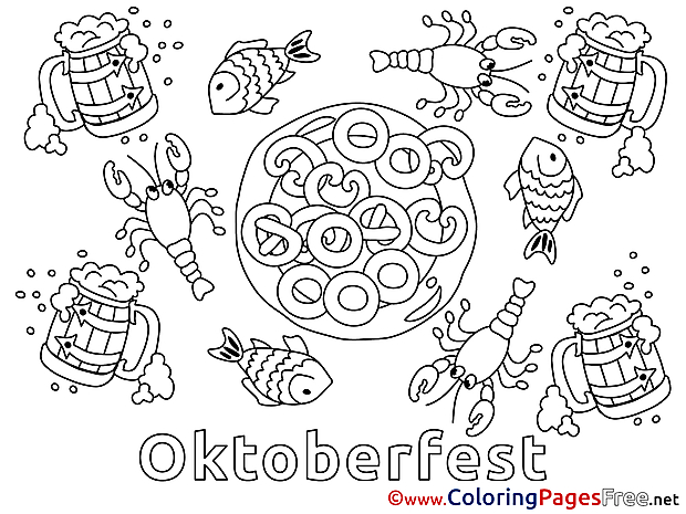 Oktoberfest Colouring Page printable free