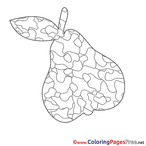 Pear free Colouring Page download