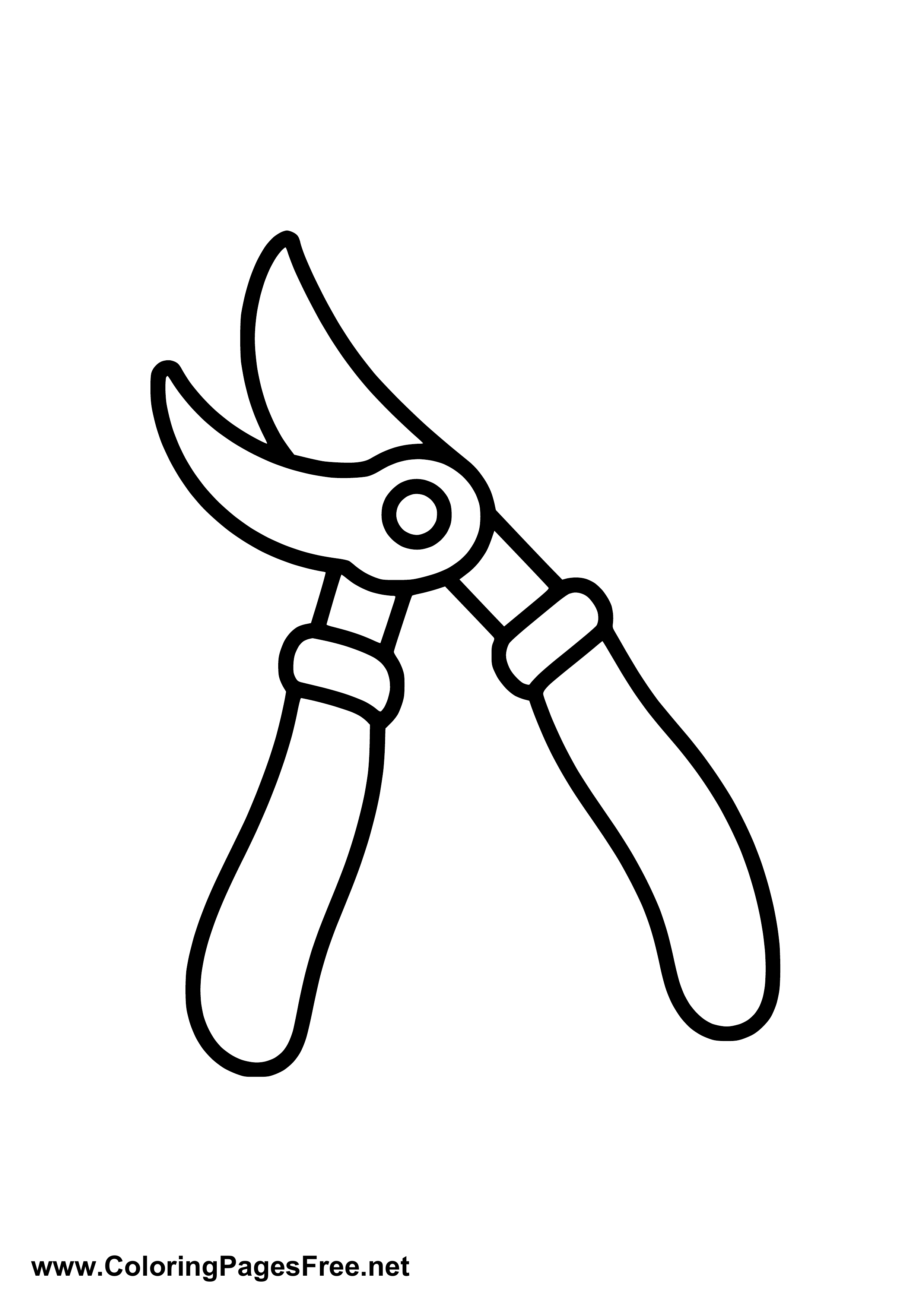 Pruning Shears Coloring Page