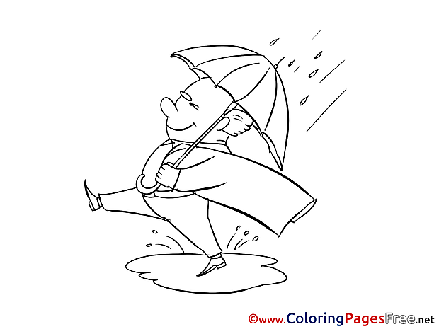 Puddle for Kids printable Colouring Page