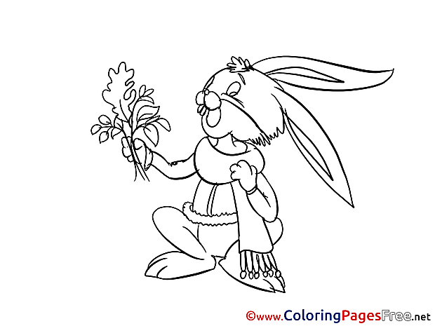 Rabbit printable Coloring Sheets download