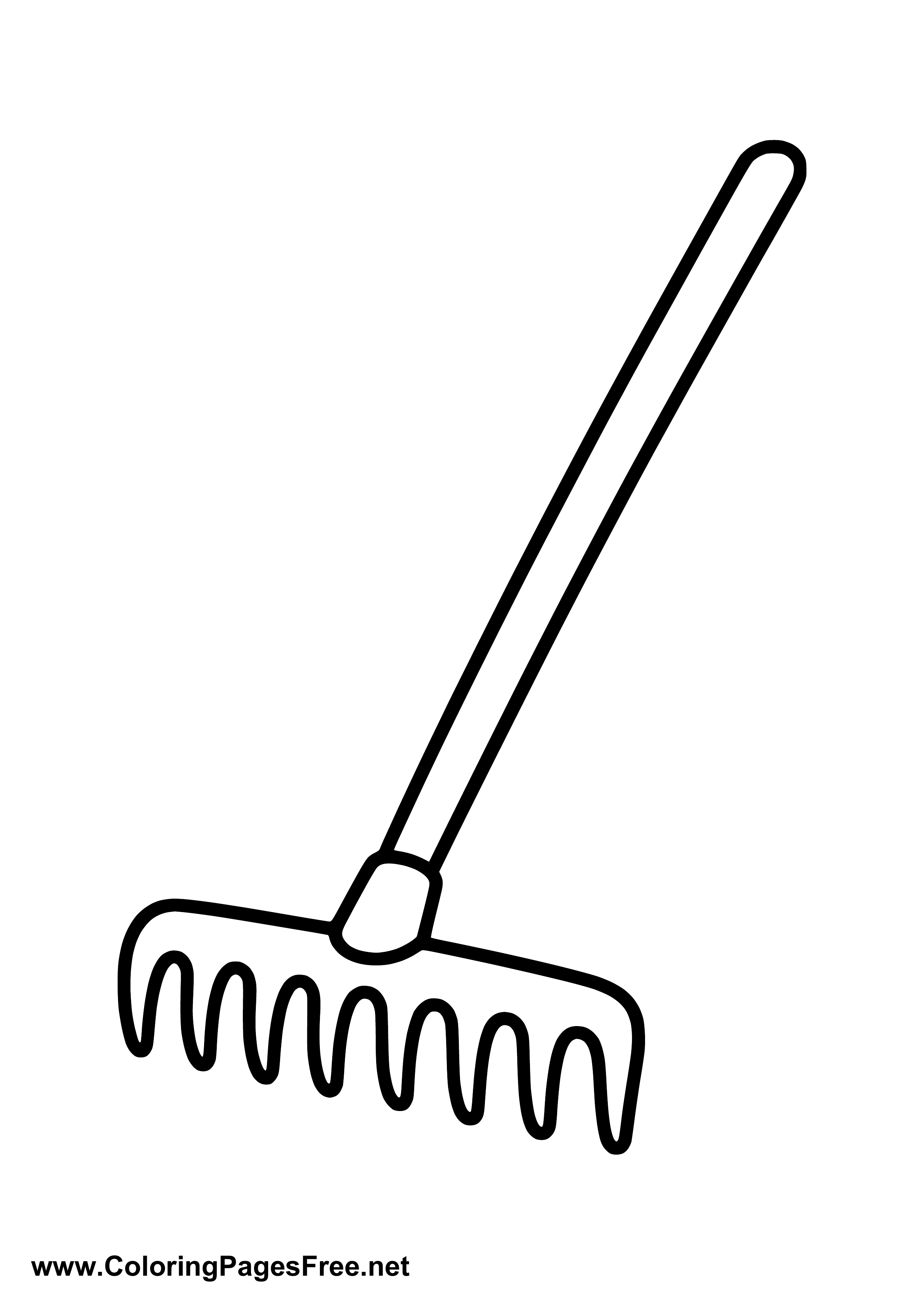 Rake Garden Tools Coloring Page