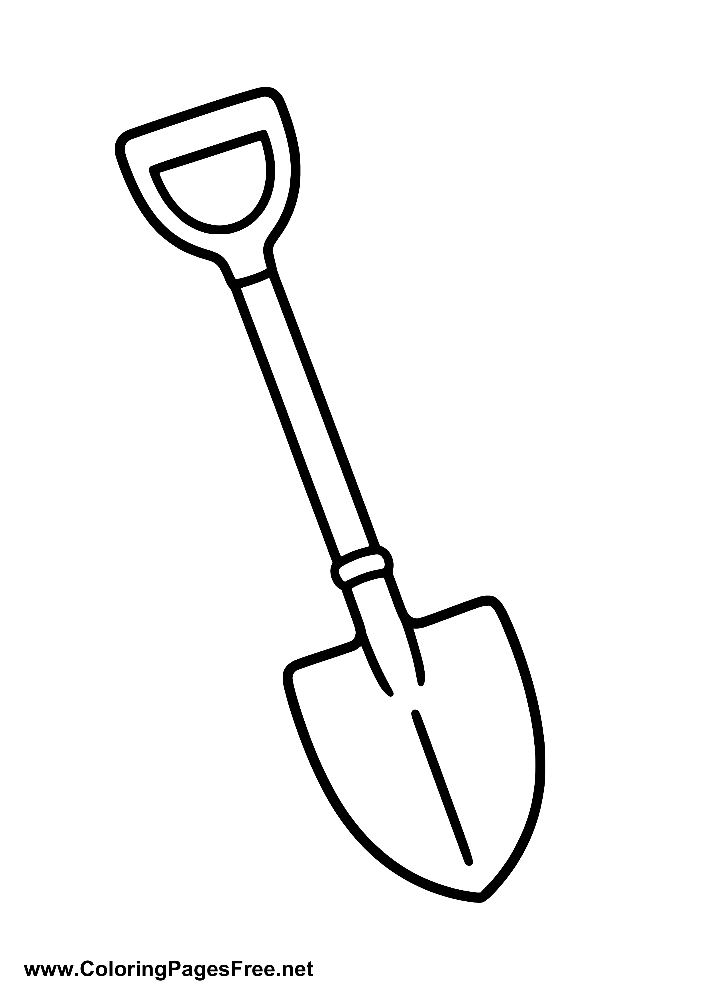 Shovel Coloring Page for Kids