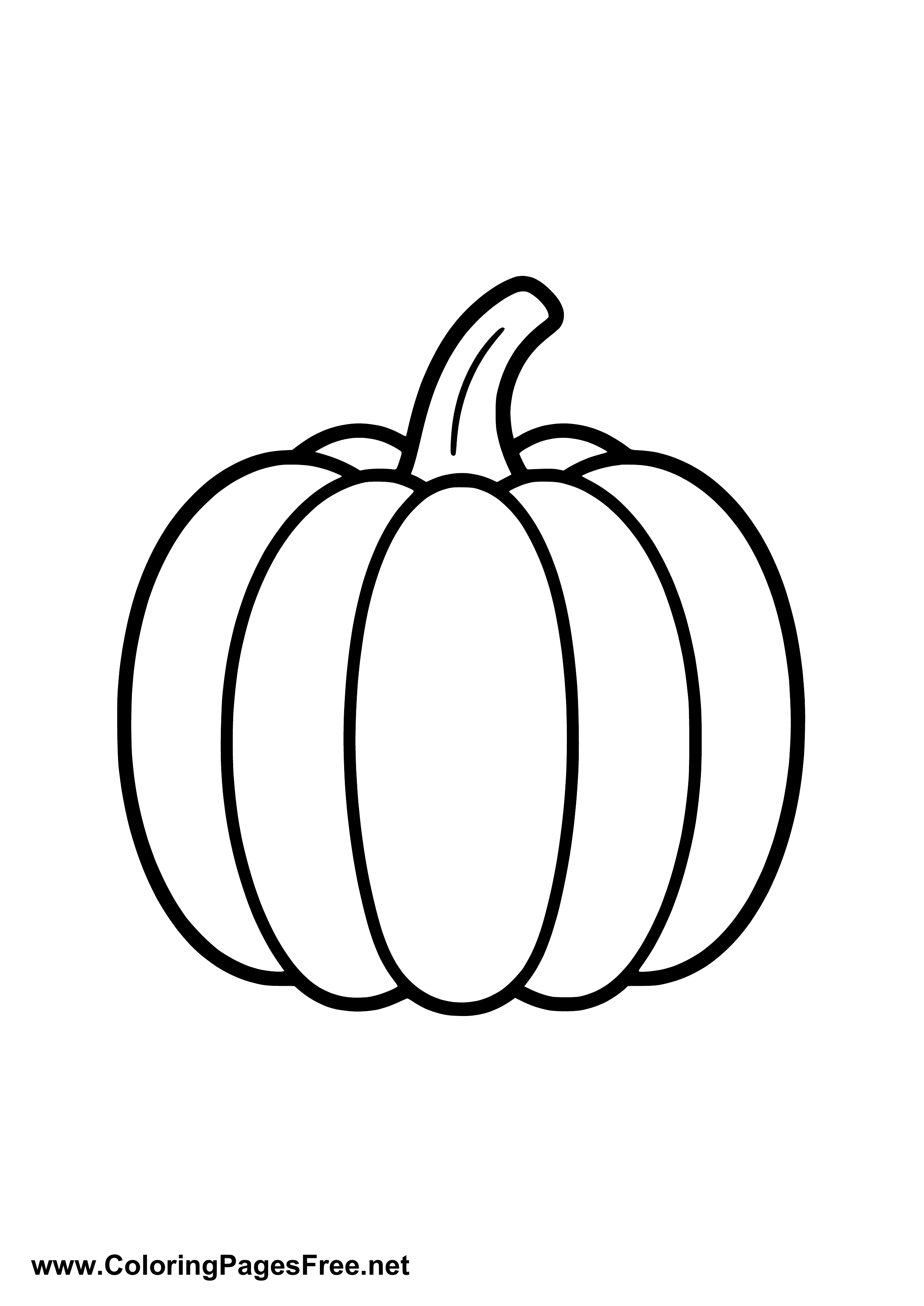 Simple Pumpkin Coloring Page