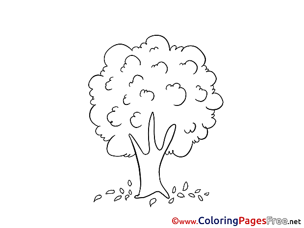 Tree for Kids printable Colouring Page