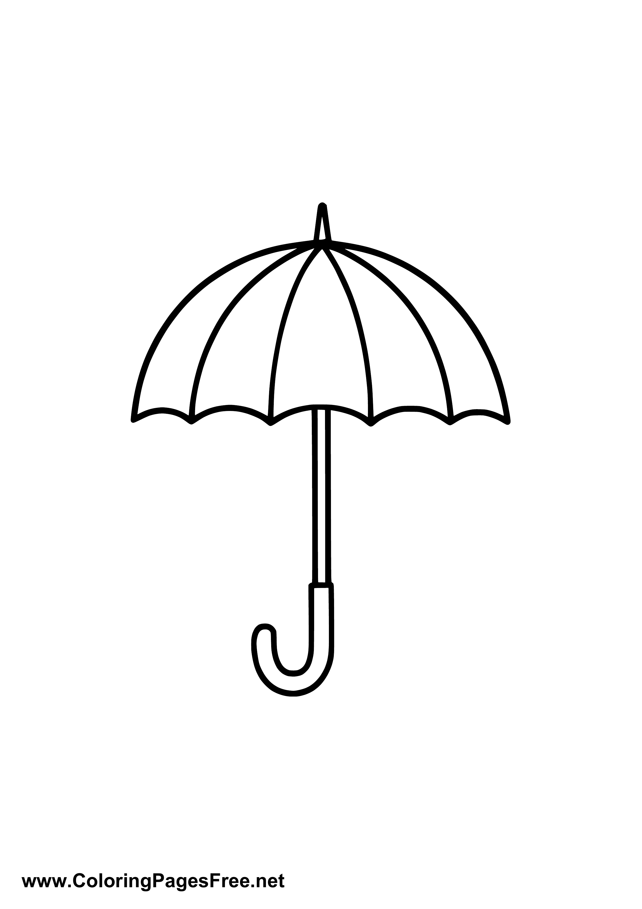 Umbrella Coloring Page for Kids