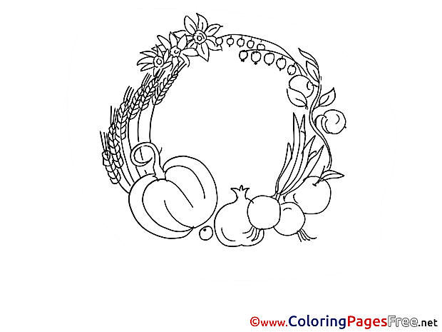 Vegetables download Colouring Sheet free