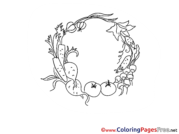 Vegetables printable Coloring Pages for free