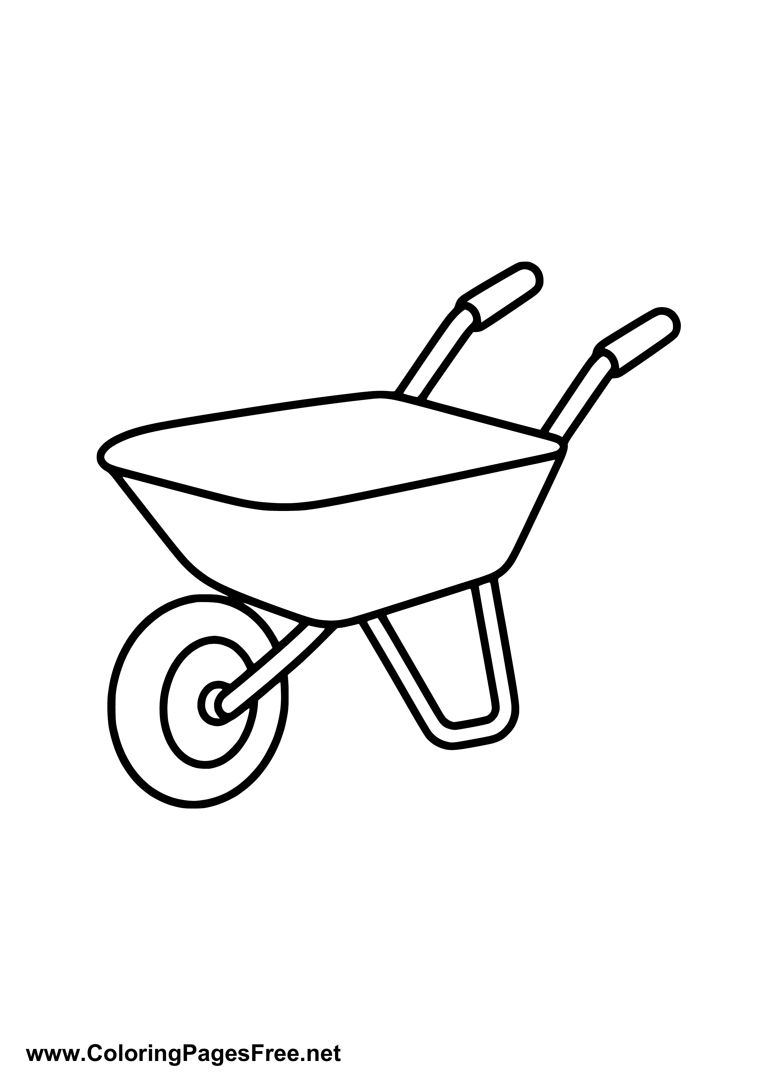 Wheelbarrow Garden Coloring Page