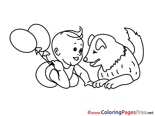 Balloons printable Coloring Sheets download