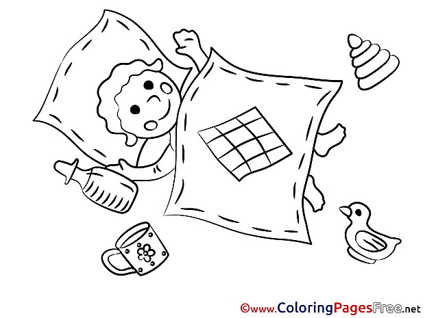 Blanket for Kids printable Colouring Page
