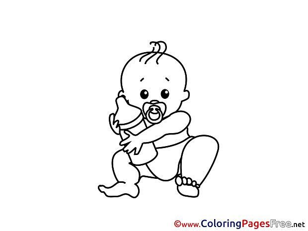 Bottle Children Coloring Pages free