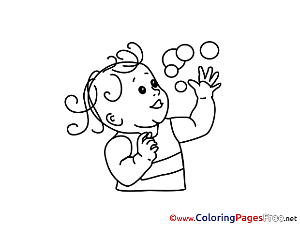Bubbles Kids download Coloring Pages