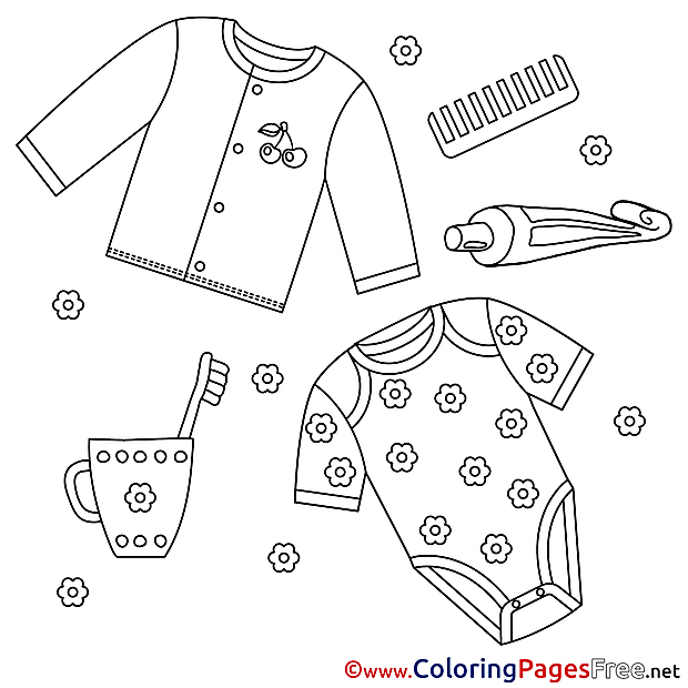 Clothes Children download Colouring Page