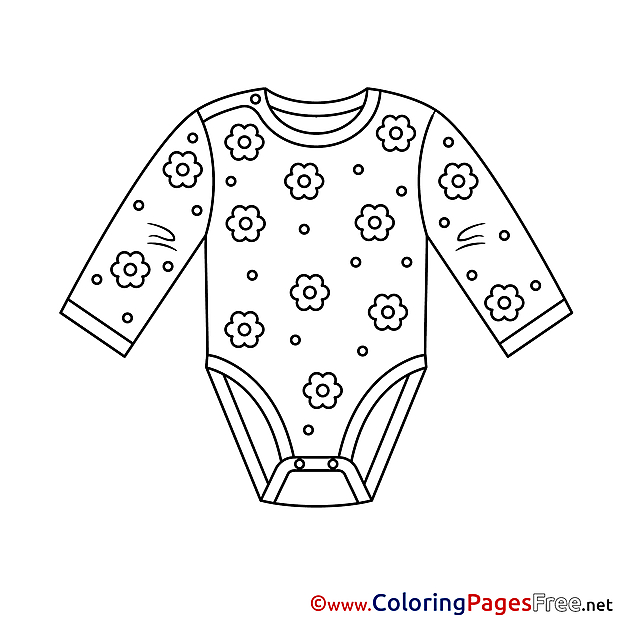 Clothes printable Coloring Pages for free