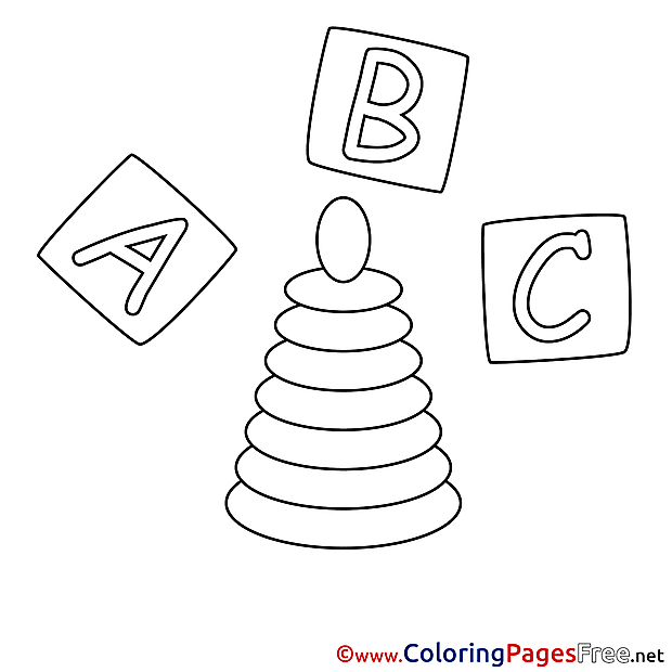 Letters Cubes download printable Coloring Pages