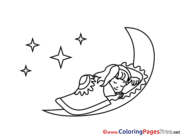 Moon printable Coloring Pages for free