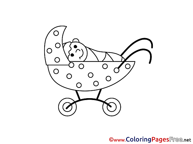 Pram download printable Coloring Pages