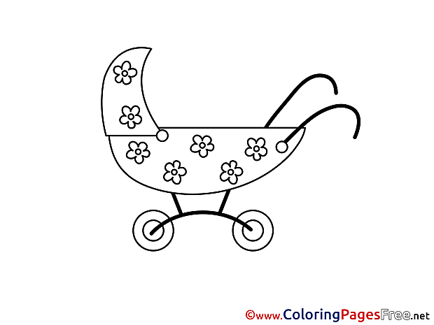 Pram printable Coloring Pages for free