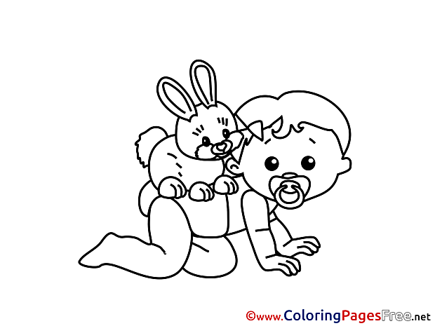 Rabbit Colouring Page printable free