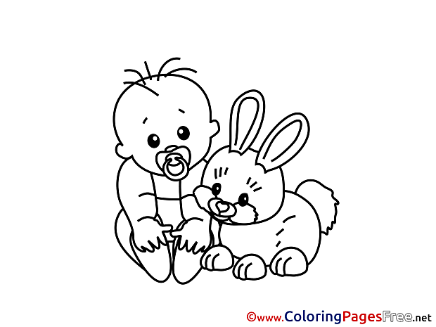 Rabbit for free Coloring Pages download