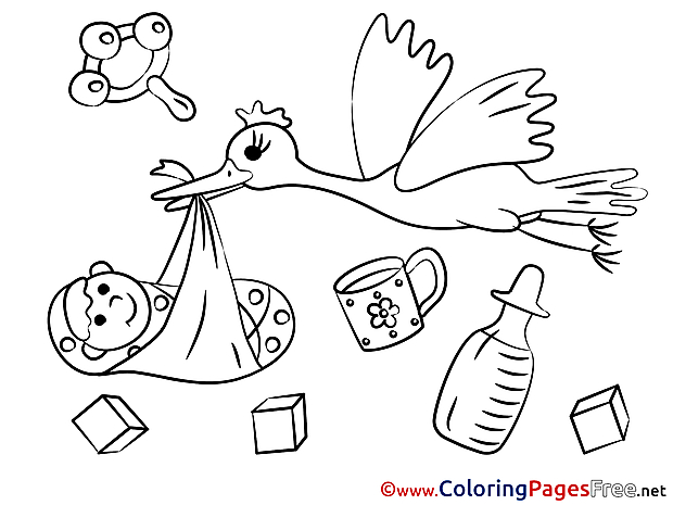 Rattle for Children free Coloring Pages