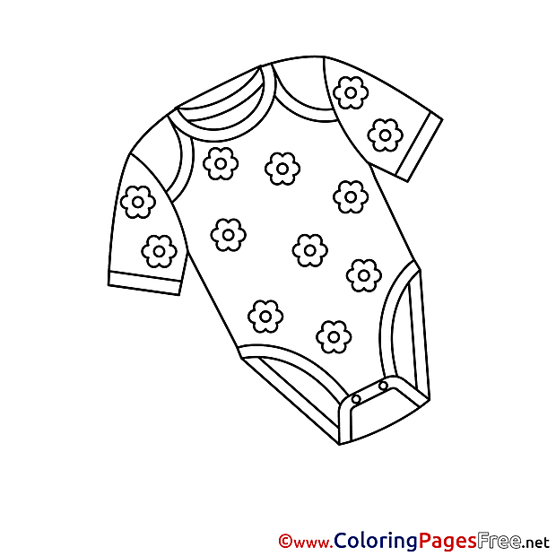 Shirt Baby for Kids printable Colouring Page
