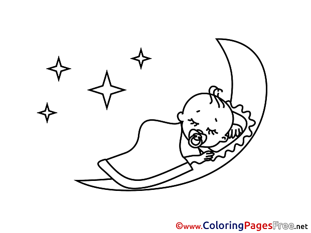 Sleep Children download Colouring Page