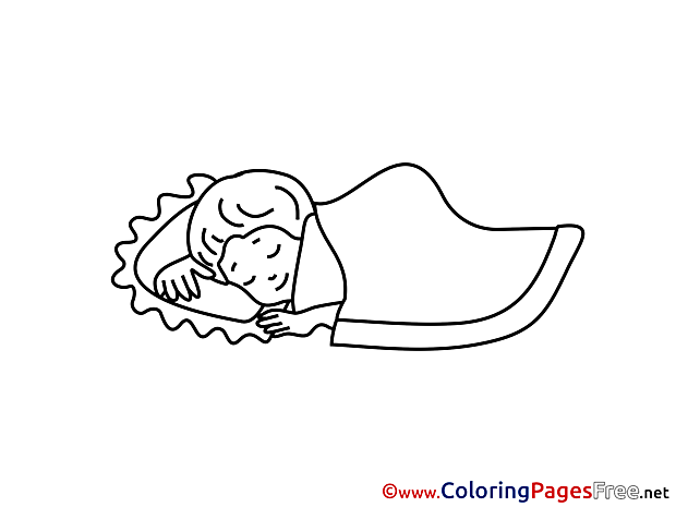 Sleep Coloring Pages for free