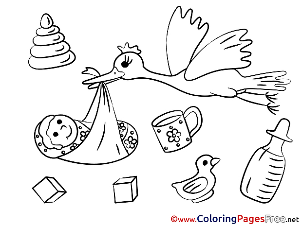 Stork Colouring Sheet download free