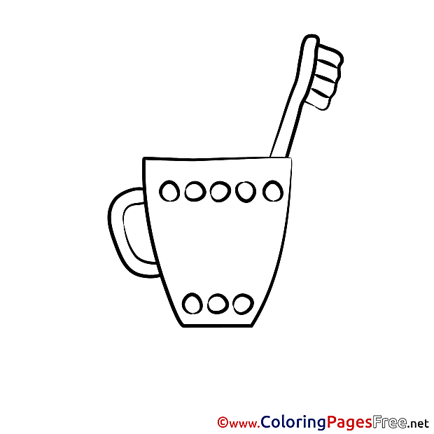 Toothbrush download printable Coloring Pages