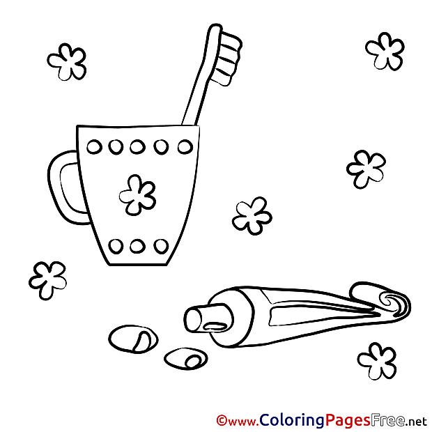 Toothpaste Colouring Sheet download free