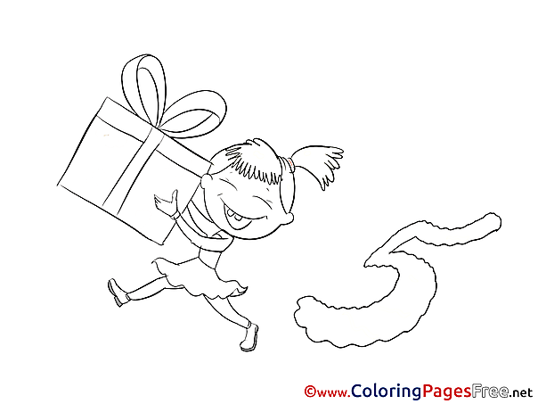 5 Years Geft Coloring Pages Happy Birthday for free