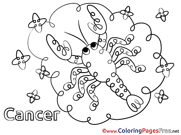 Cancer Coloring Pages Happy Birthday for free