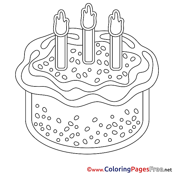 Celebration free Colouring Page Happy Birthday