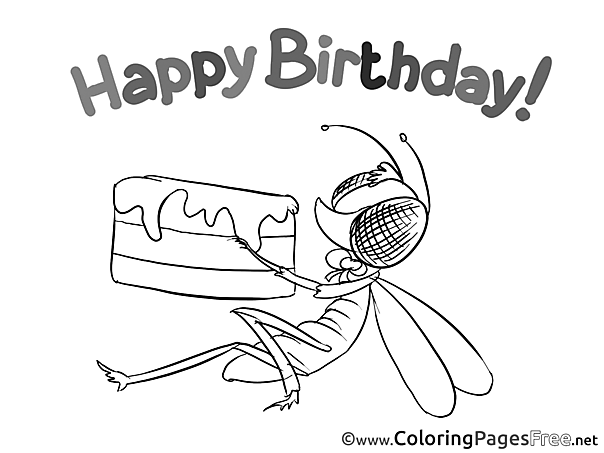 Fly free Happy Birthday Coloring Sheets