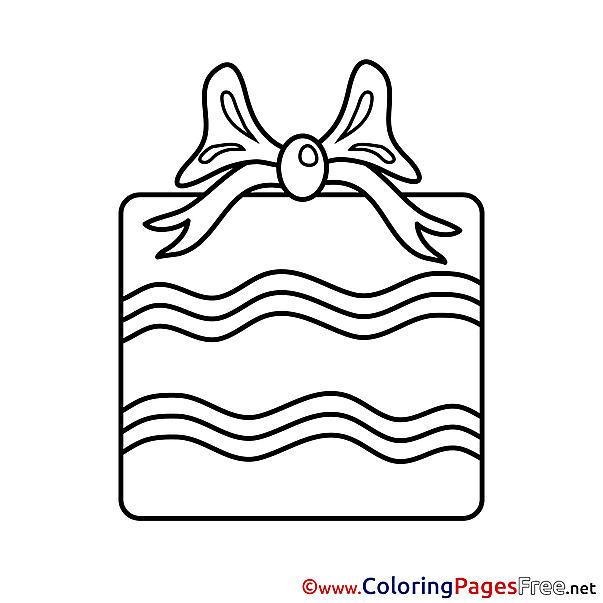 Image Gift Happy Birthday Coloring Pages free